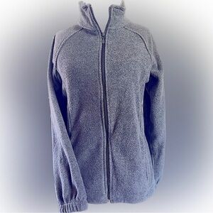 Harrington Women’s Grey Fleece Jacket Size Large